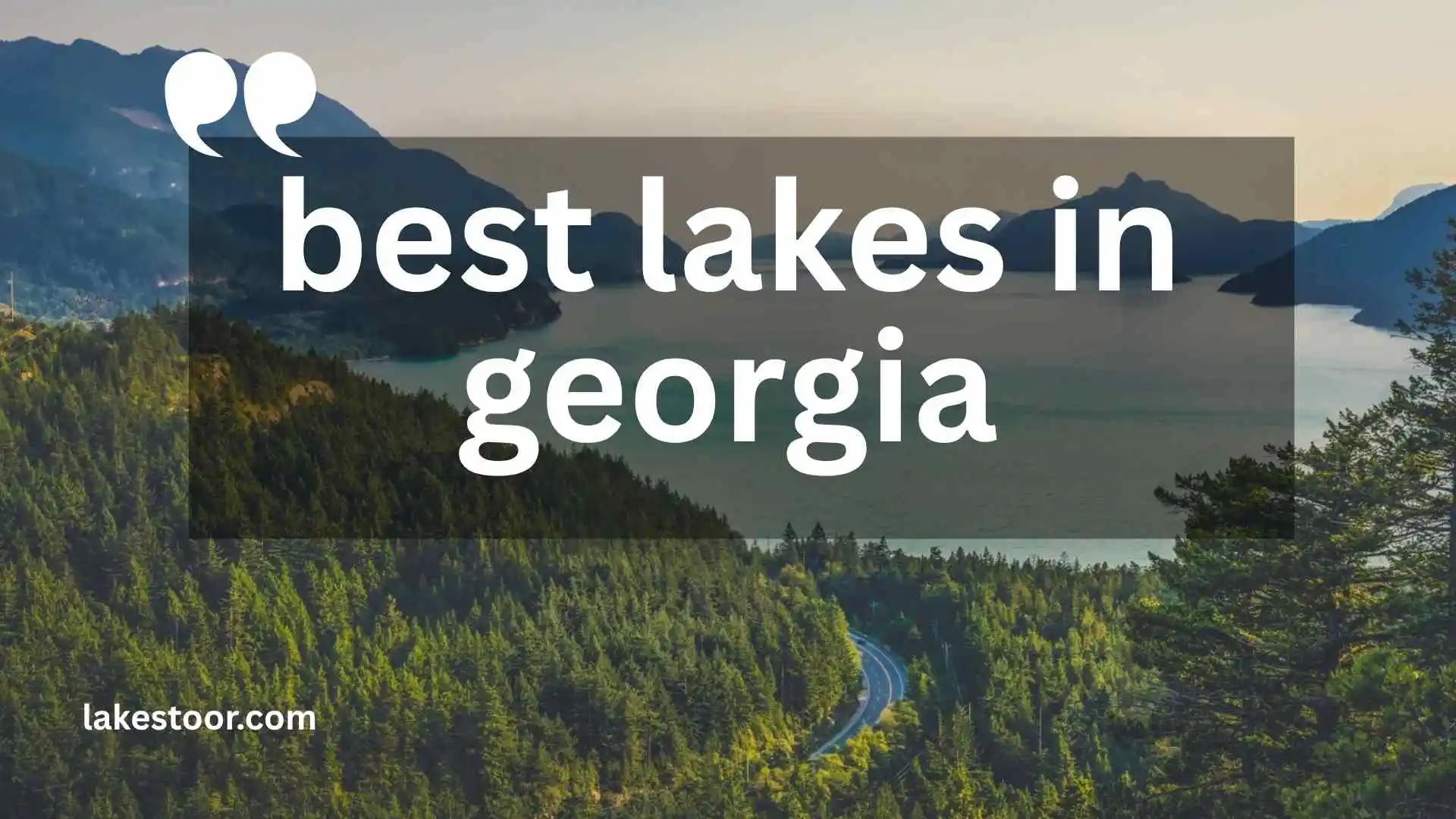 best lakes in georgia
